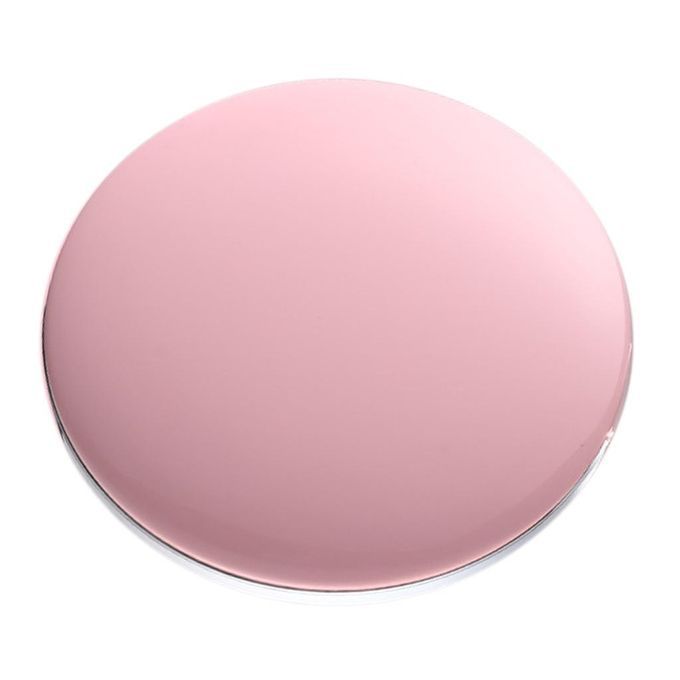 USB Charging Women Handheld 3X Magnified  Compact Mirror Pink