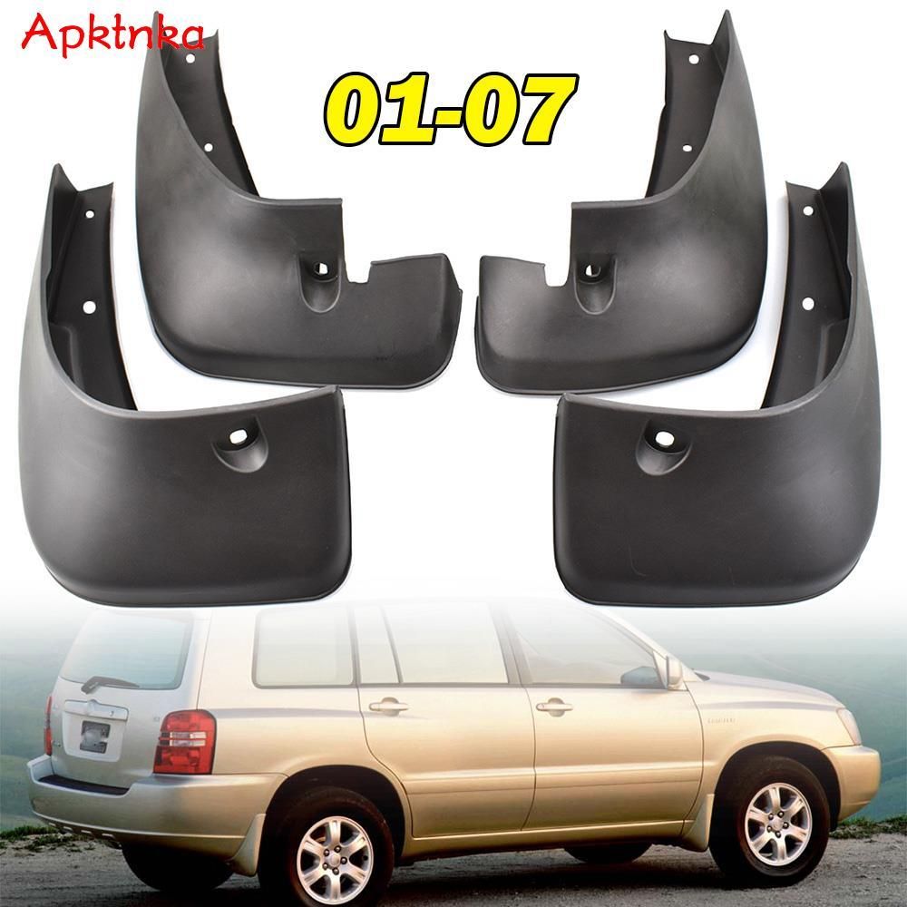 4Pcs For Toyota Highlander Kluger 2001 2007 XU20 Set Car Flaps Dirty Flap Sp Guards Mudguards 2002 2003 2004 2005 2006