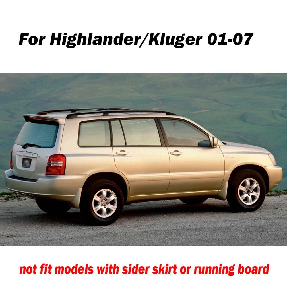 4Pcs For Toyota Highlander Kluger 2001 2007 XU20 Set Car Flaps Dirty Flap Sp Guards Mudguards 2002 2003 2004 2005 2006