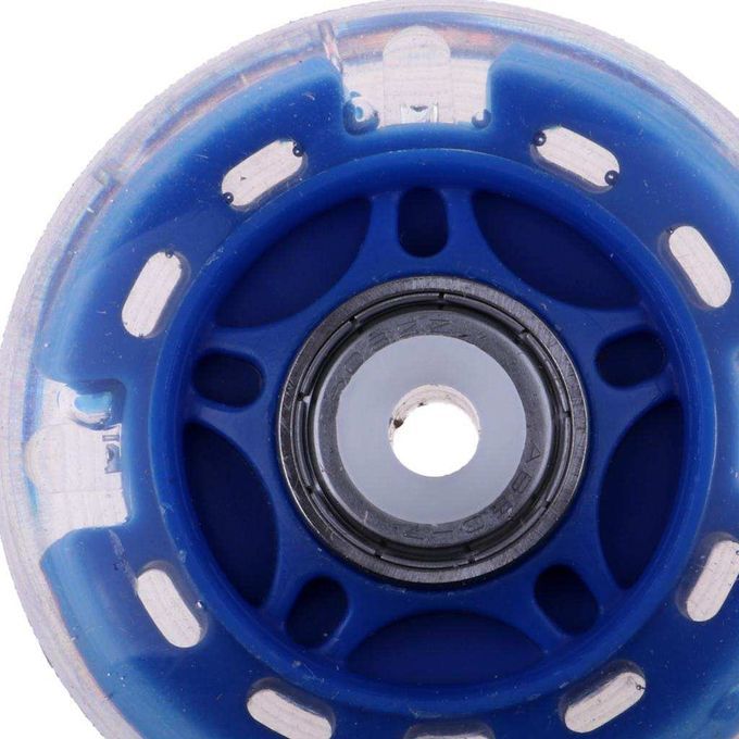 4 Pieces Outdoor Inline Roller Skates Skating Replacement PU Blue