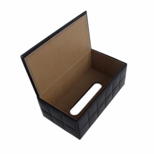 Durable PU Leather Standard Tissue Box Holder For Home Office Car Decor Rectangular Tissue Case