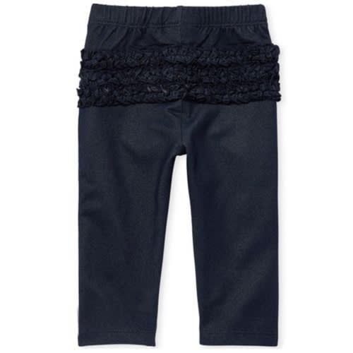 Baby Girls Bow Ruffle Denim Jeggings