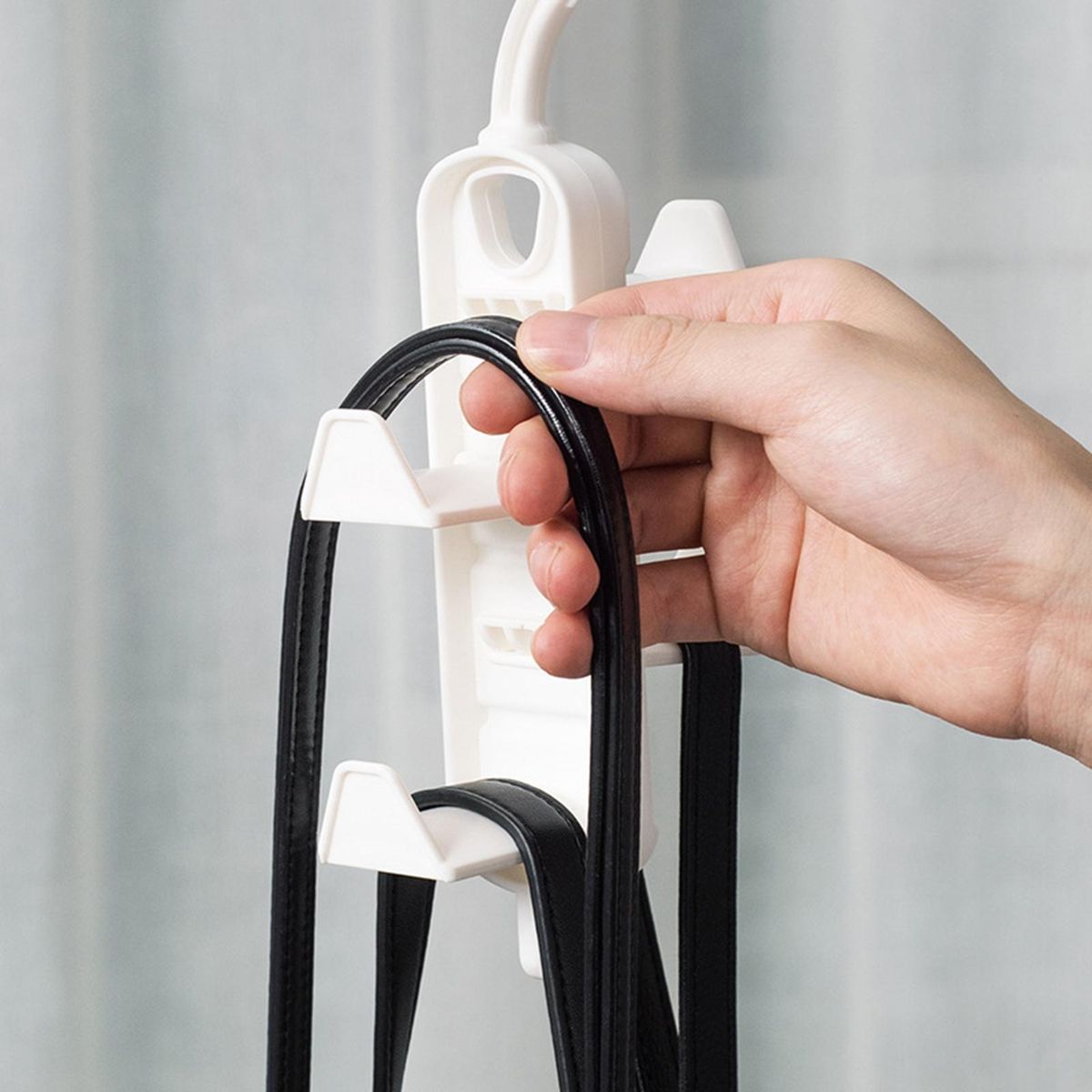 Purse Organizer Fashion Wardrobe Scarf Tie Hook Closet Organizer White