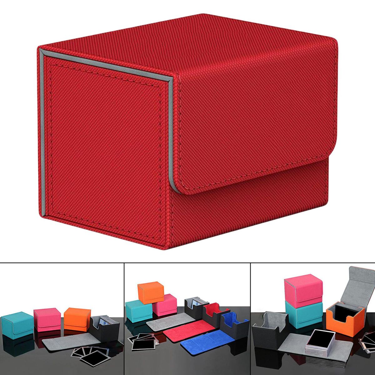 2x Trading Card Deck Box Storage Holder Cards Case Album Organizer For