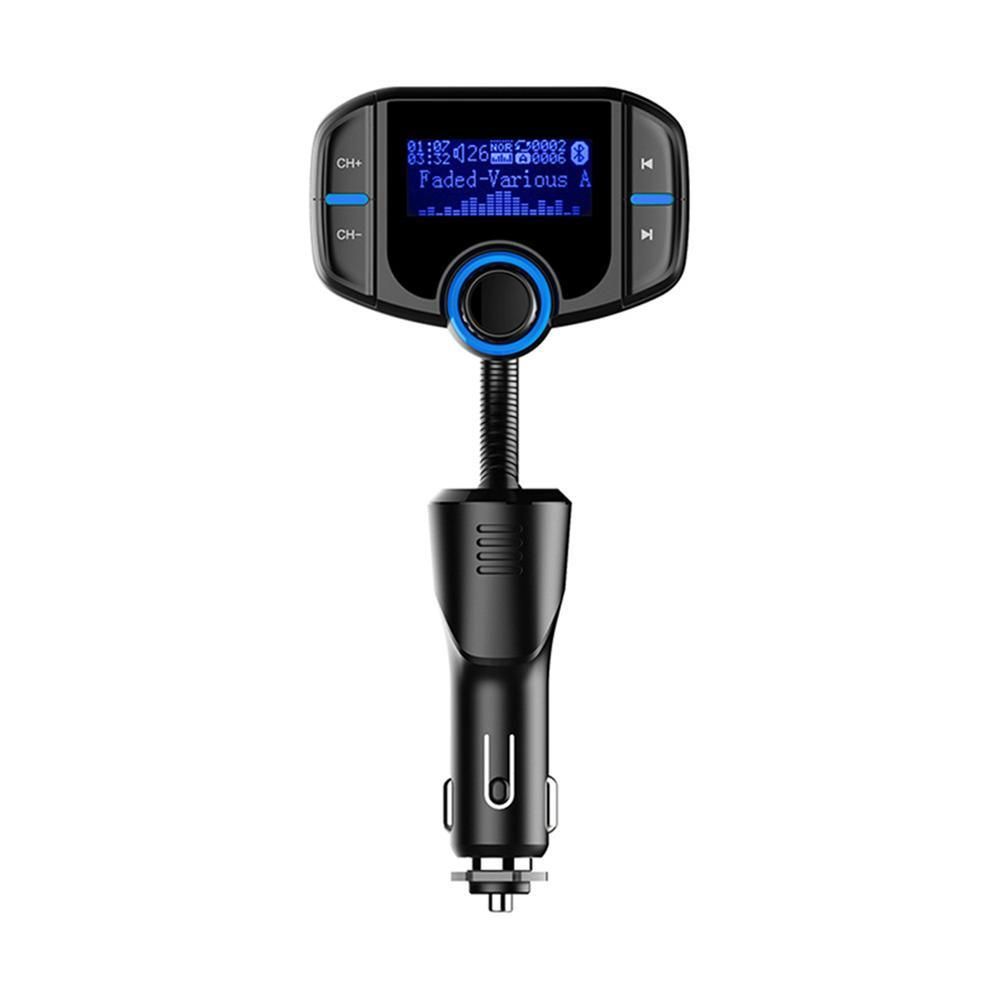 BT70 USB QC3.0 Fast Car Charger Wireless Bluetooth Car MP3 Player FM Transmitter Handsfree Call Support TF (Black) JOLEE