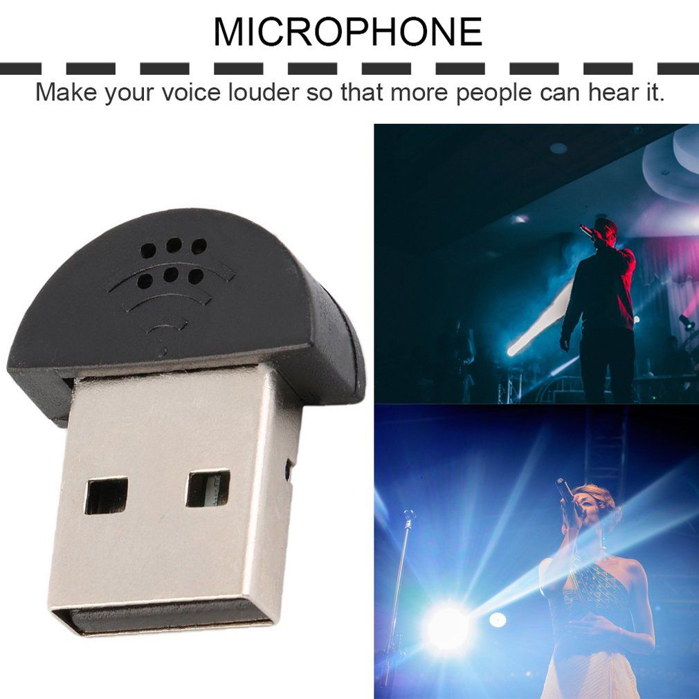 Super Mini USB 2.0 Microphone MIC Audio Adapter For PC Notebook Laptop