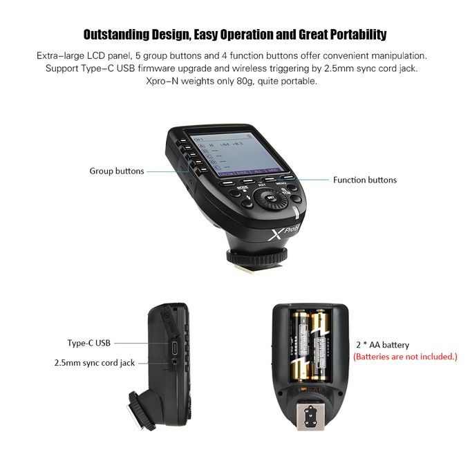 Godox Xpro-N I-TTL Flash Trigger Transmitter With Large LCD