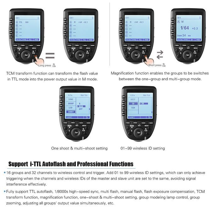 Godox Xpro-N I-TTL Flash Trigger Transmitter With Large LCD