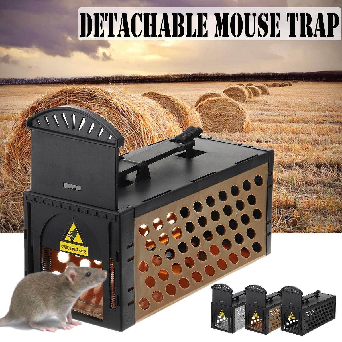 Rat Catcher Cage Mouse Trap Humane Large Live Animal Rodent Indoor Outdoor Big Brown (brown)
