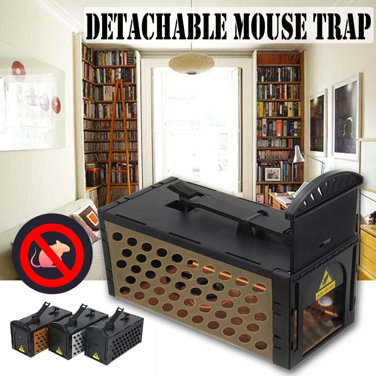 Rat Catcher Cage Mouse Trap Humane Large Live Animal Rodent Indoor Outdoor Big Brown (brown)