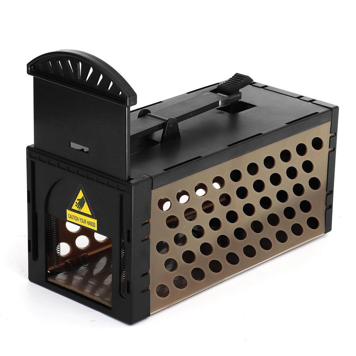 Rat Catcher Cage Mouse Trap Humane Large Live Animal Rodent Indoor Outdoor Big Brown (brown)