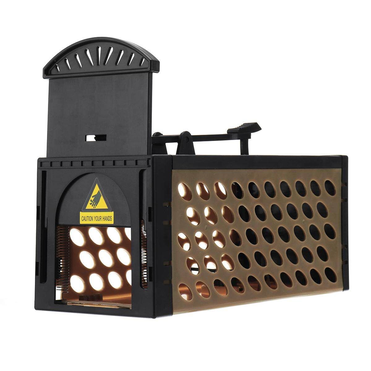 Rat Catcher Cage Mouse Trap Humane Large Live Animal Rodent Indoor Outdoor Big Brown (brown)