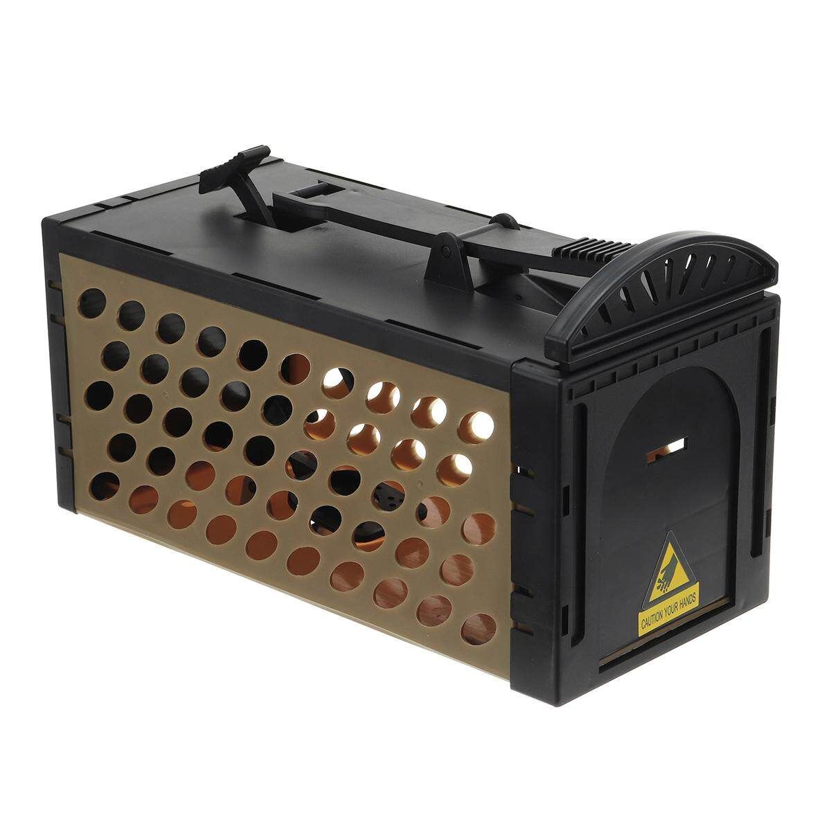 Rat Catcher Cage Mouse Trap Humane Large Live Animal Rodent Indoor Outdoor Big Brown (brown)