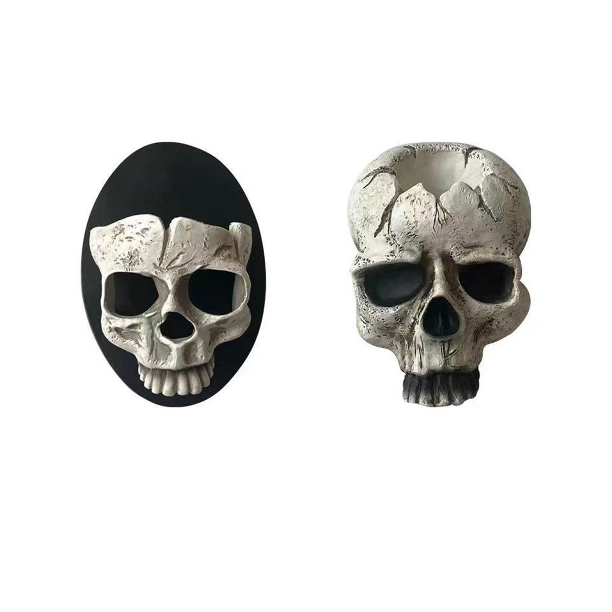 2 Pcs Skull Candle Holder Skeleton Candlestick Holders