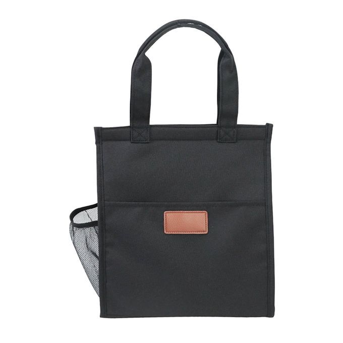 Insulated Thermal Lunch Bag Drinks Holder For Adults Kids Office Black