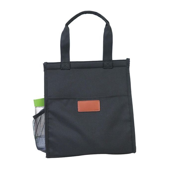 Insulated Thermal Lunch Bag Drinks Holder For Adults Kids Office Black