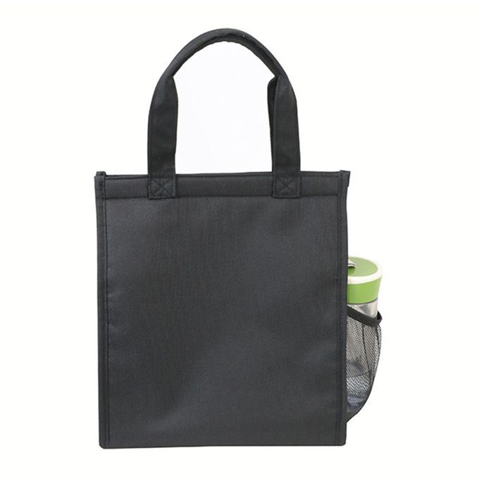 Insulated Thermal Lunch Bag Drinks Holder For Adults Kids Office Black