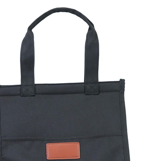Insulated Thermal Lunch Bag Drinks Holder For Adults Kids Office Black