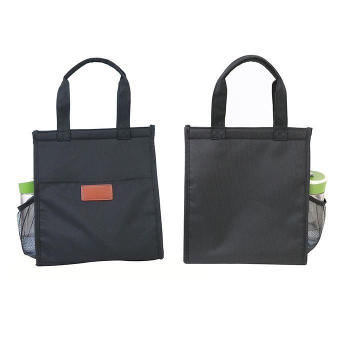 Insulated Thermal Lunch Bag Drinks Holder For Adults Kids Office Black