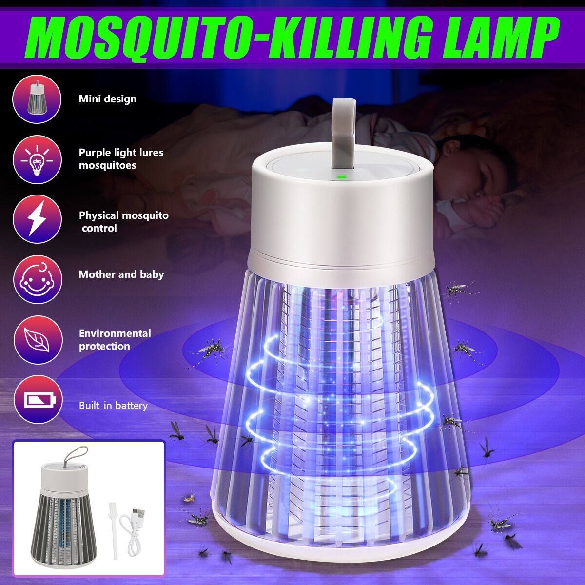Rechargeable Low Noise Mosquito Repellent Light Physical Mosquito Killer