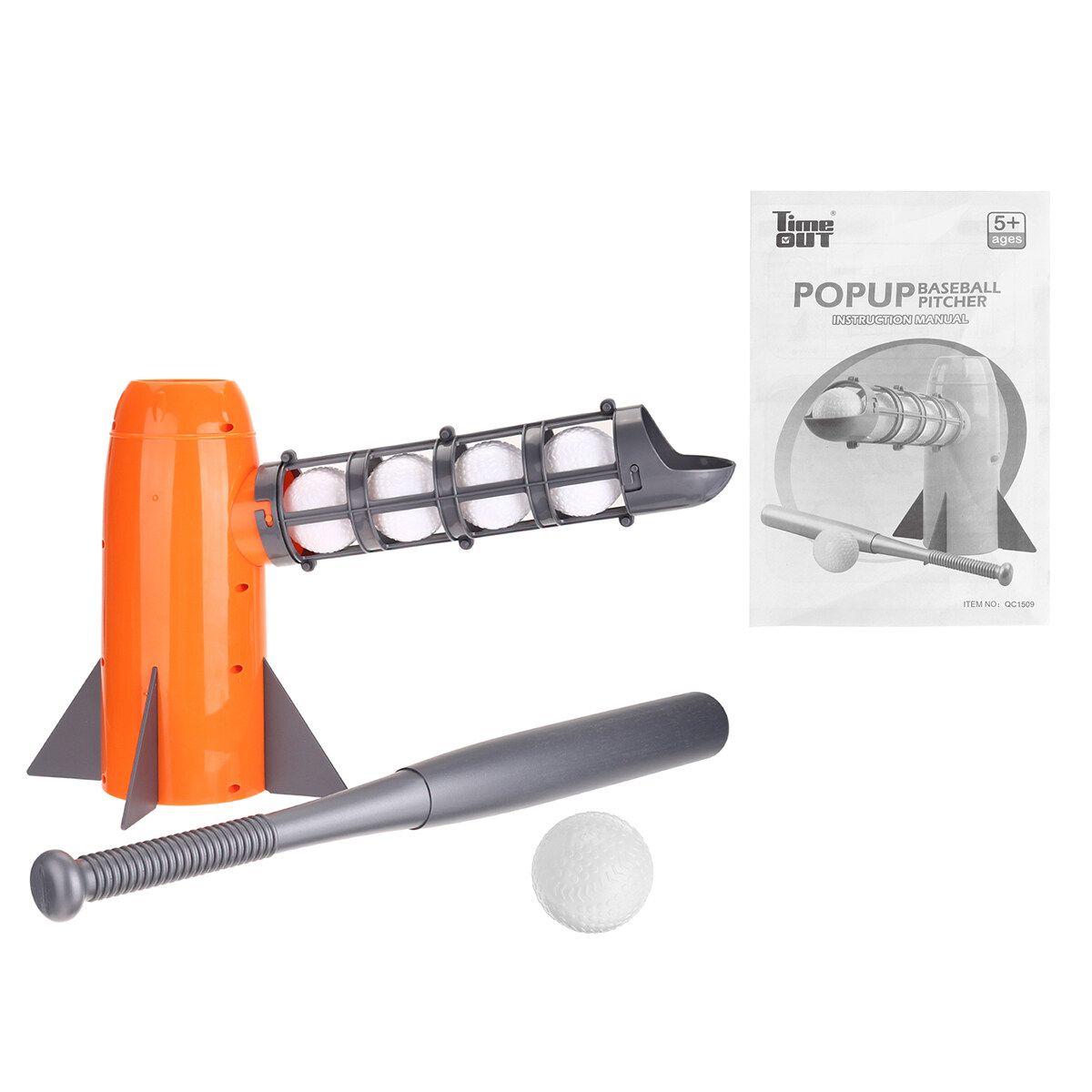 Children'S Baseball Toy, Automatic Serve Machine, T-Ball Pitcher Set, Ball Launc
