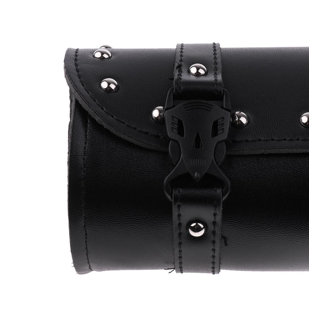 Motorcycle Saddle Bag Luggage Bag Pu Leather Tool Bag