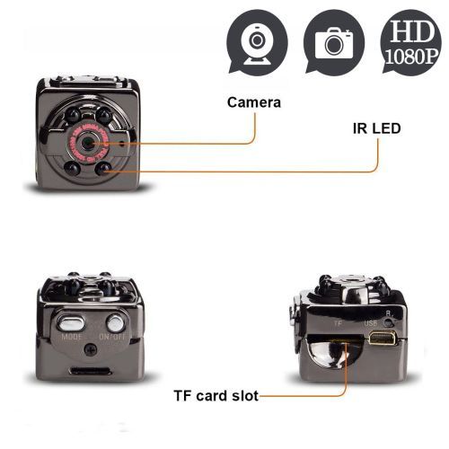 1080P 720P Full HD Mini Camera SQ8 SecrCar Sport Camcorder Motion Sensor DV DVR Voice Video Recorder Night Vision Micro Cam(Cam Plus 8G TF Card)( )