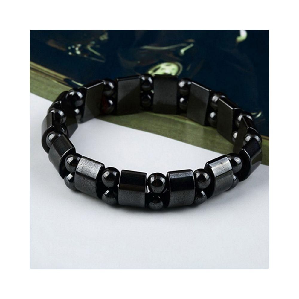 1PC Black Magnetic Bracelet Hematite Healing Mens Womens Loose