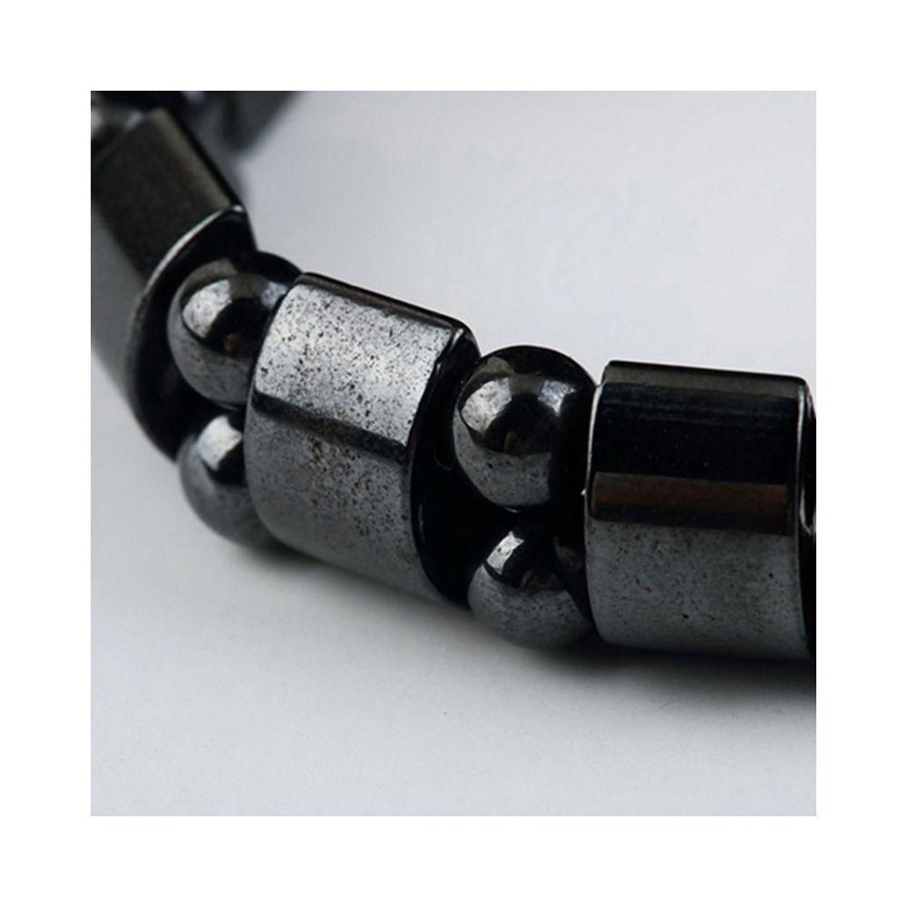 1PC Black Magnetic Bracelet Hematite Healing Mens Womens Loose