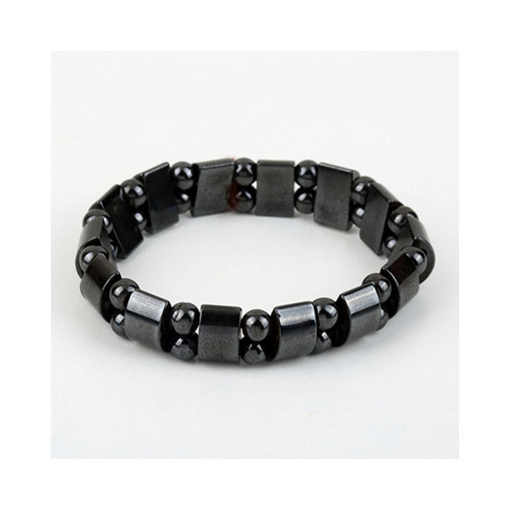 1PC Black Magnetic Bracelet Hematite Healing Mens Womens Loose