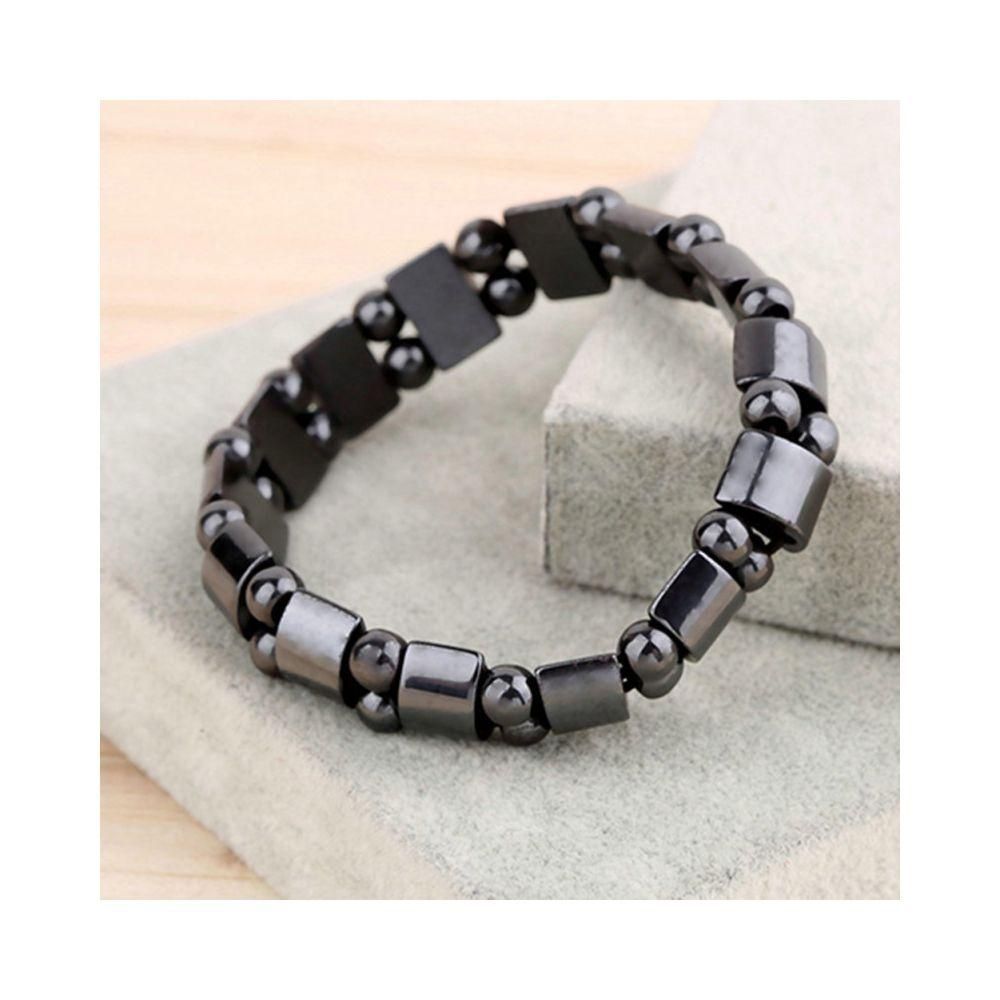 1PC Black Magnetic Bracelet Hematite Healing Mens Womens Loose