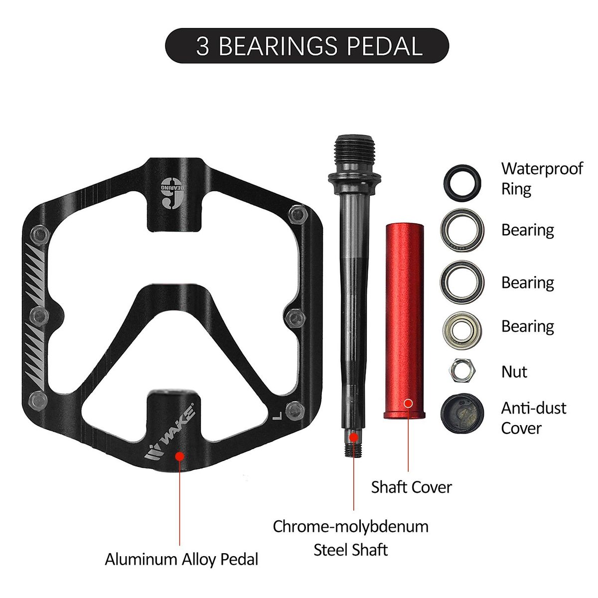Aluminum Alloy Bicycle Pedal Cycling Pedal Durable Foot