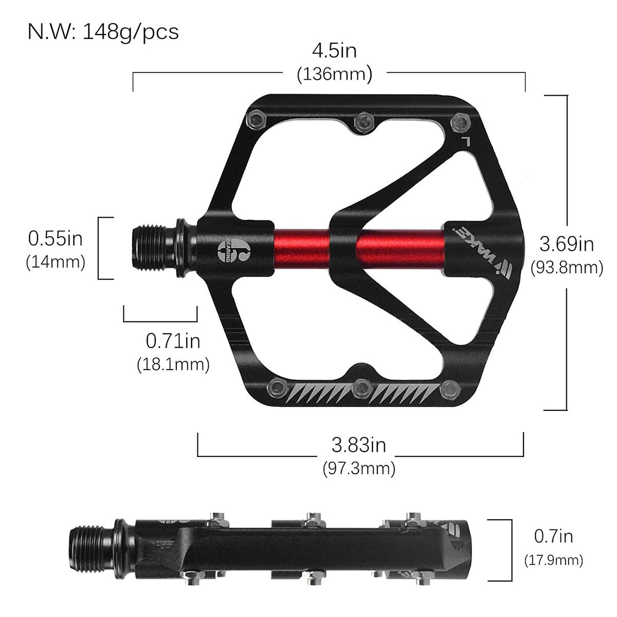 Aluminum Alloy Bicycle Pedal Cycling Pedal Durable Foot