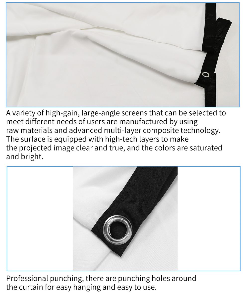 72/84/100/120/150 Inch Folding Projector Projection Screen