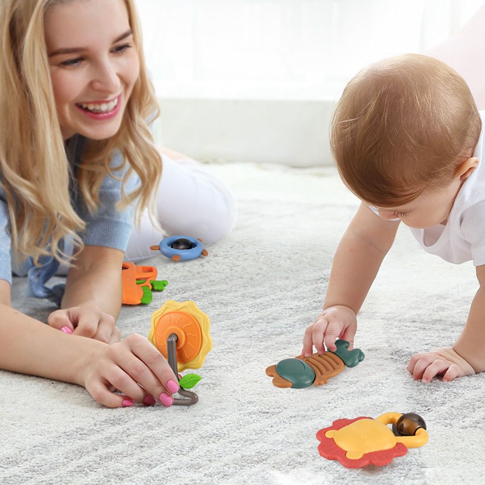 10Pcs Baby Rattles Toys Music Bed Bell Hand Hold