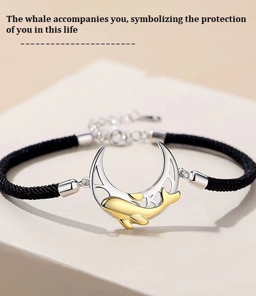 S925 Silver 2Pcs/set Couple Bracelet Hand Rope Fritillaria Adjustable