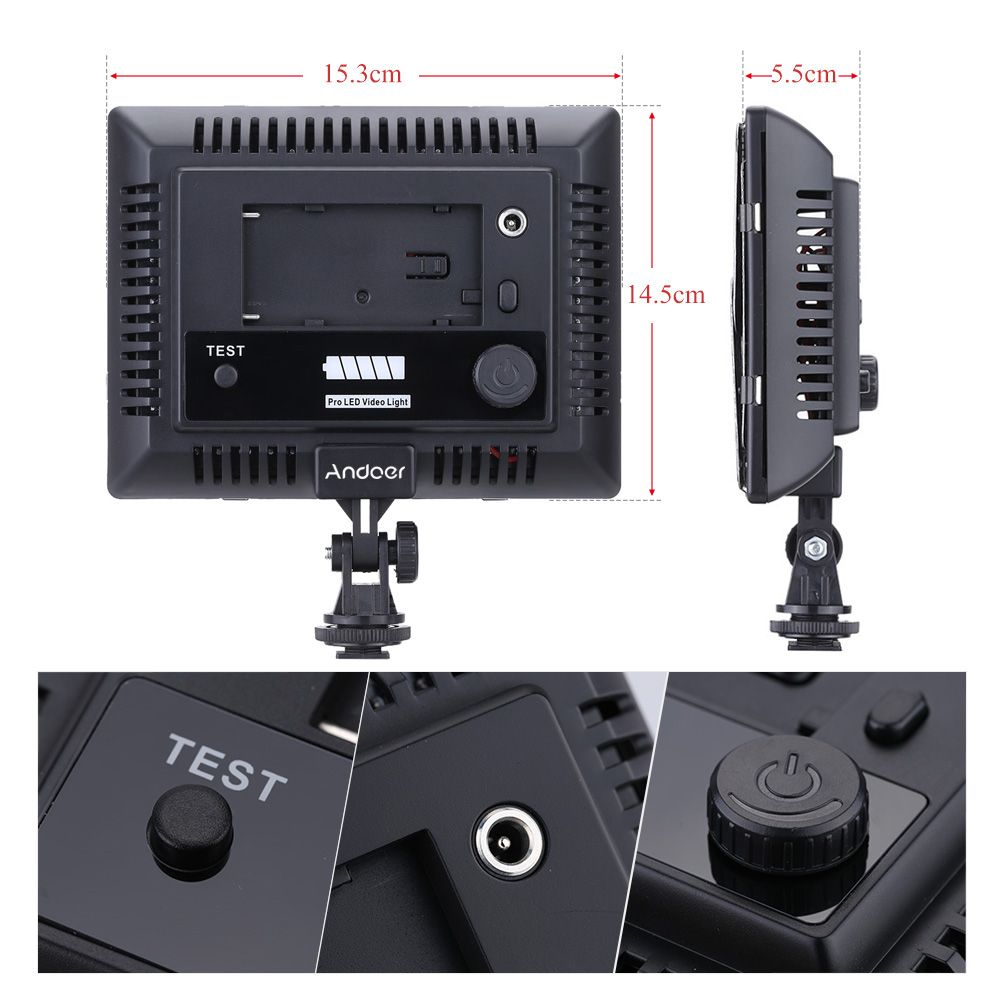 W160 Video Photography Light Lamp Panel 6000K 160