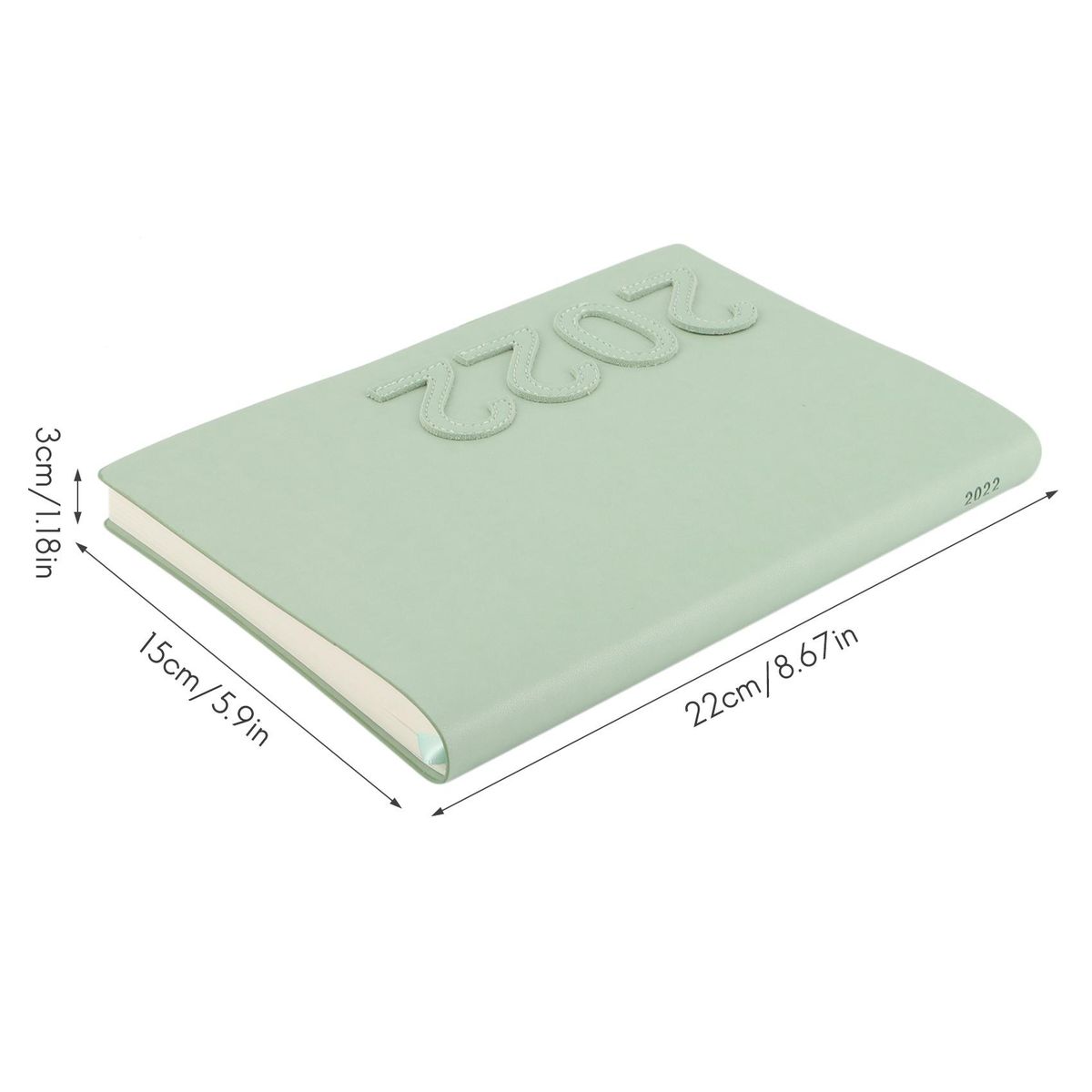 Agenda 2022 Planner A5 Diary Notebook and Journal Soft Notepad Weekly Daily Plan Sketchbook Stationery Note Book, Green
