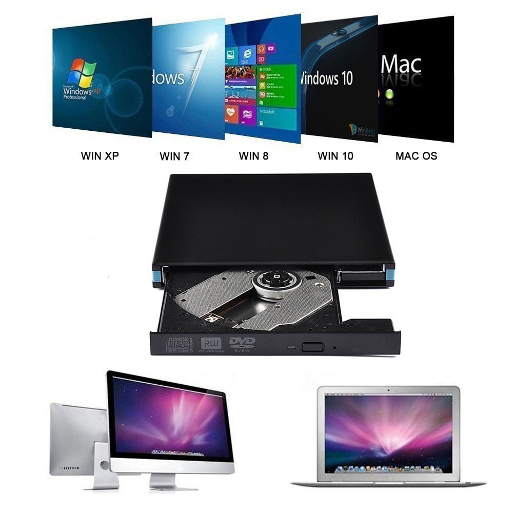 USB 3.0 DVD Burner DVD ROM Player External Optical Drive CD/DVD RW Writer Recorder Portatil Drives For Acer Dell Universal SONY