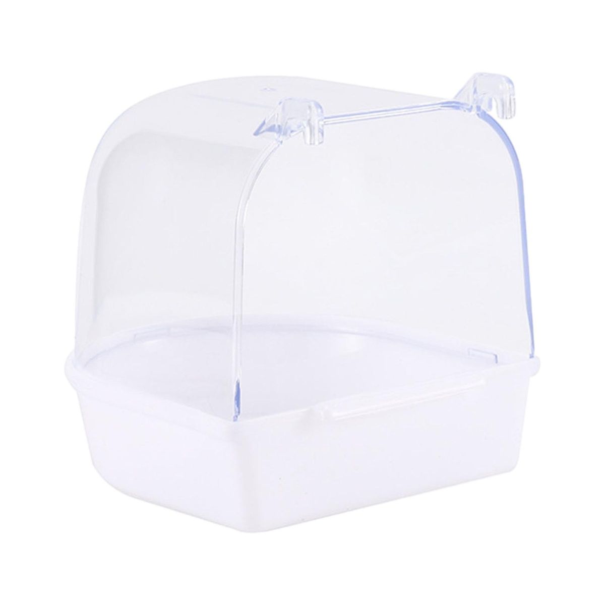 Bird Bath Tub Feather Haven Bird Bath Cage Hygienic Cozy Spa for Small White