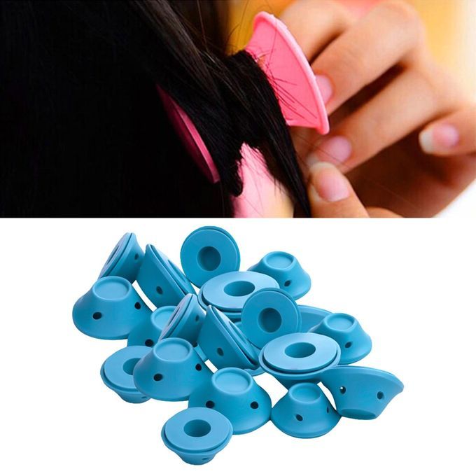 Hair Rollers No Heat Kit Magic Perm Rods Cold Wave Rollers For Blue