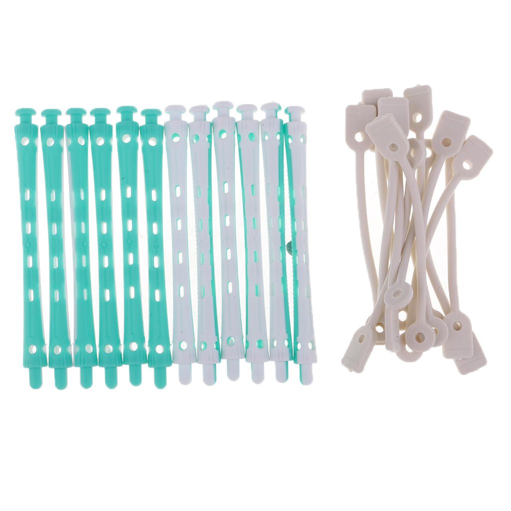 24 X Plastic Hair Perm Rods Perm Roller Hair Curler Set DIY Salon Hair