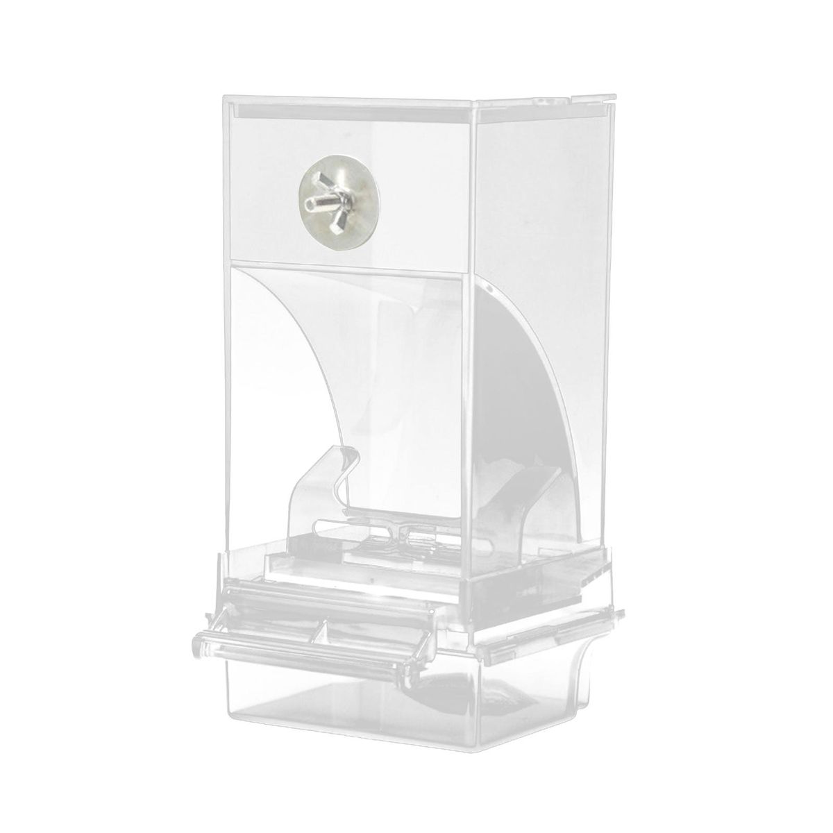Bird Feeder with Perch Transparent Automatic Bird Feeder for Small Clear