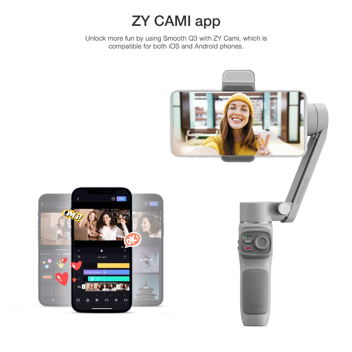 SMOOTH-Q3 Handheld 3-Axis Smartphone Gimbal