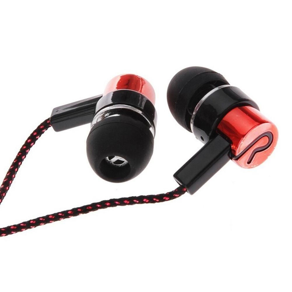 Portable Universal 3.5mm Braided Heavy Bass In-Ear-Blue