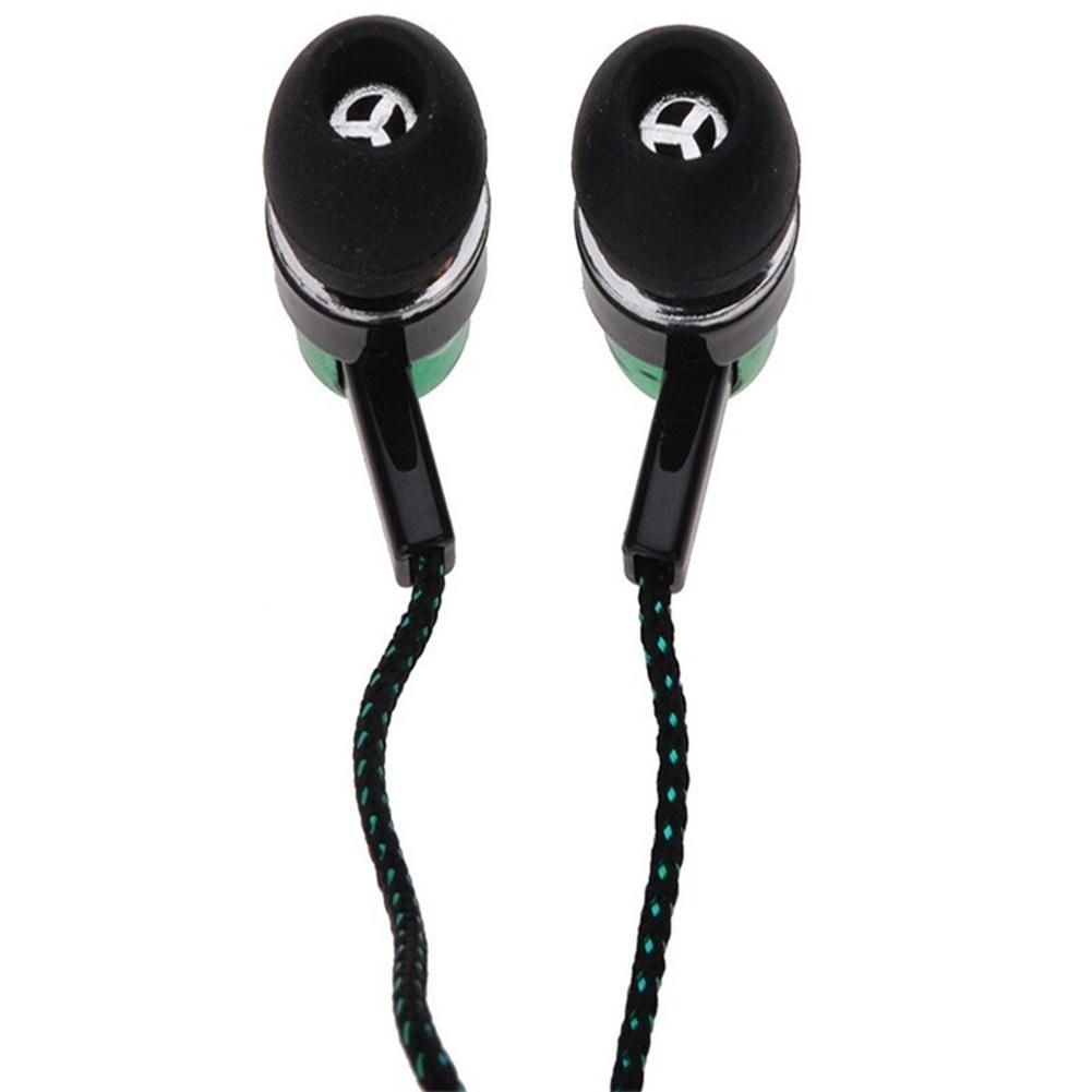 Portable Universal 3.5mm Braided Heavy Bass In-Ear-Blue