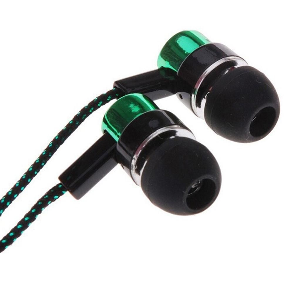 Portable Universal 3.5mm Braided Heavy Bass In-Ear-Blue