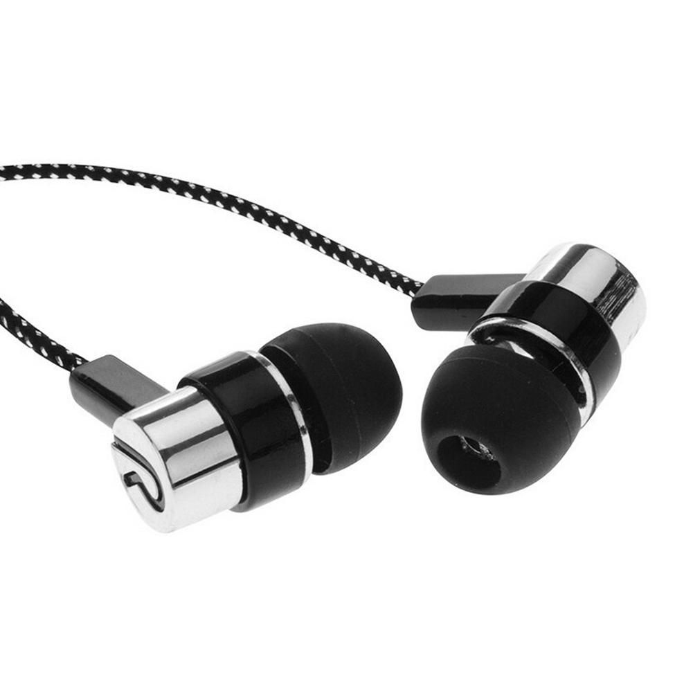 Portable Universal 3.5mm Braided Heavy Bass In-Ear-Blue