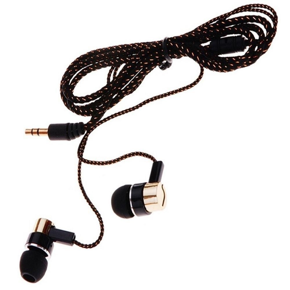 Portable Universal 3.5mm Braided Heavy Bass In-Ear-Blue