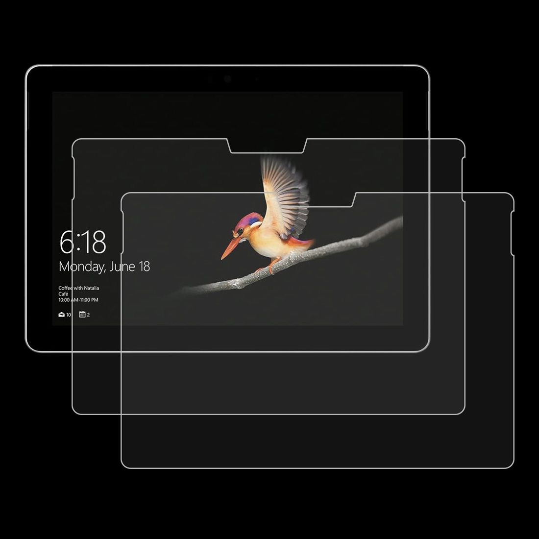 2 PCS For Microsoft Surface Go 2 9H 2.5D Tempered Glass Film